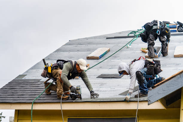 Professional Flat Roof Repair technician working in Clinton, OH